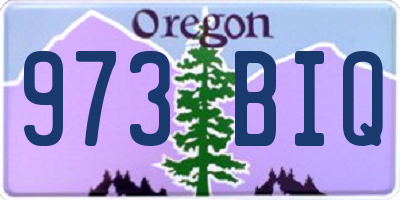 OR license plate 973BIQ