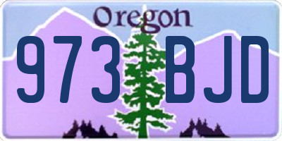 OR license plate 973BJD