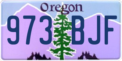 OR license plate 973BJF