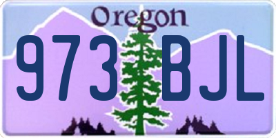 OR license plate 973BJL