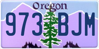 OR license plate 973BJM