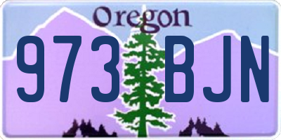 OR license plate 973BJN