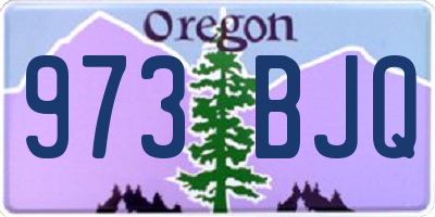 OR license plate 973BJQ