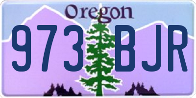 OR license plate 973BJR