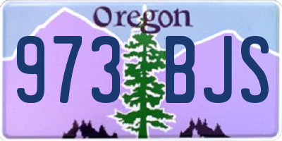 OR license plate 973BJS