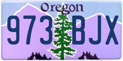 OR license plate 973BJX