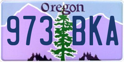OR license plate 973BKA