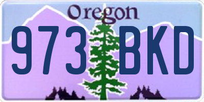 OR license plate 973BKD
