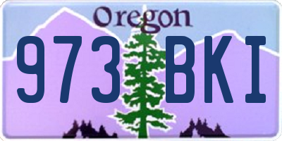 OR license plate 973BKI