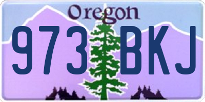OR license plate 973BKJ