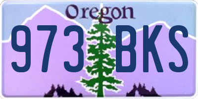 OR license plate 973BKS