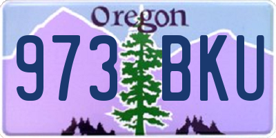 OR license plate 973BKU