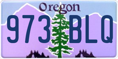 OR license plate 973BLQ