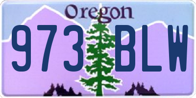 OR license plate 973BLW