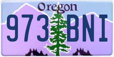 OR license plate 973BNI