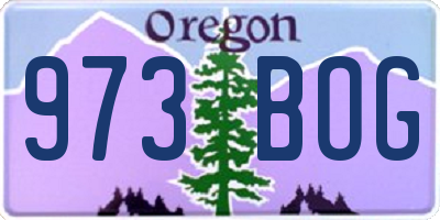 OR license plate 973BOG