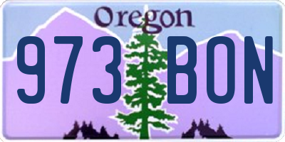 OR license plate 973BON