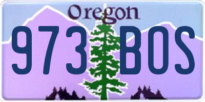 OR license plate 973BOS