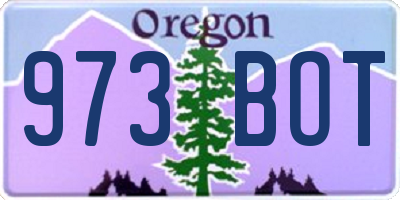 OR license plate 973BOT