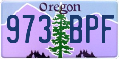 OR license plate 973BPF