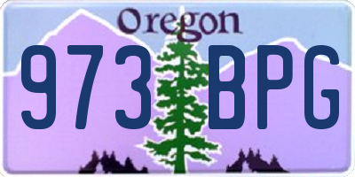 OR license plate 973BPG