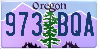 OR license plate 973BQA