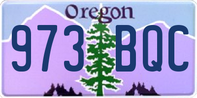 OR license plate 973BQC