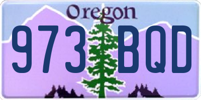 OR license plate 973BQD