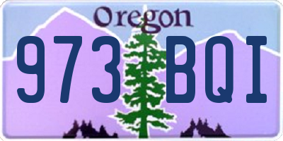 OR license plate 973BQI