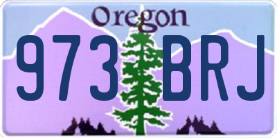 OR license plate 973BRJ