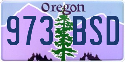 OR license plate 973BSD