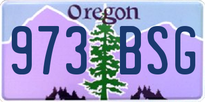 OR license plate 973BSG