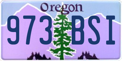 OR license plate 973BSI