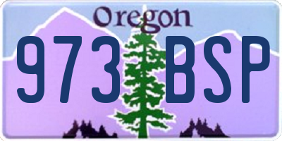 OR license plate 973BSP