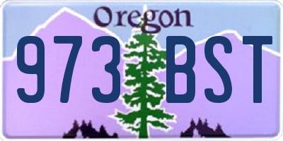 OR license plate 973BST