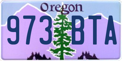 OR license plate 973BTA