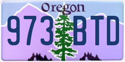OR license plate 973BTD