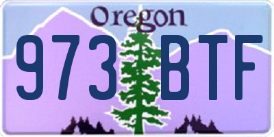 OR license plate 973BTF