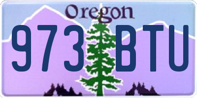 OR license plate 973BTU