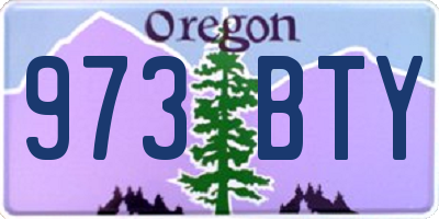 OR license plate 973BTY