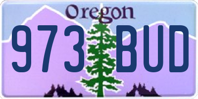 OR license plate 973BUD
