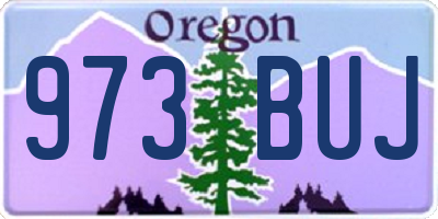 OR license plate 973BUJ
