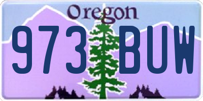 OR license plate 973BUW