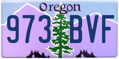 OR license plate 973BVF