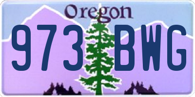 OR license plate 973BWG