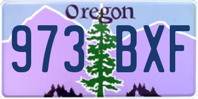 OR license plate 973BXF