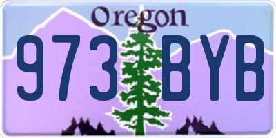 OR license plate 973BYB