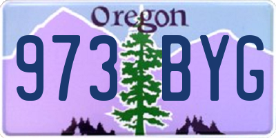 OR license plate 973BYG