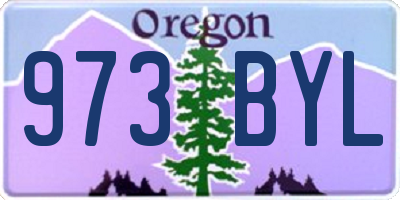 OR license plate 973BYL