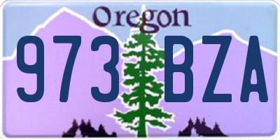 OR license plate 973BZA